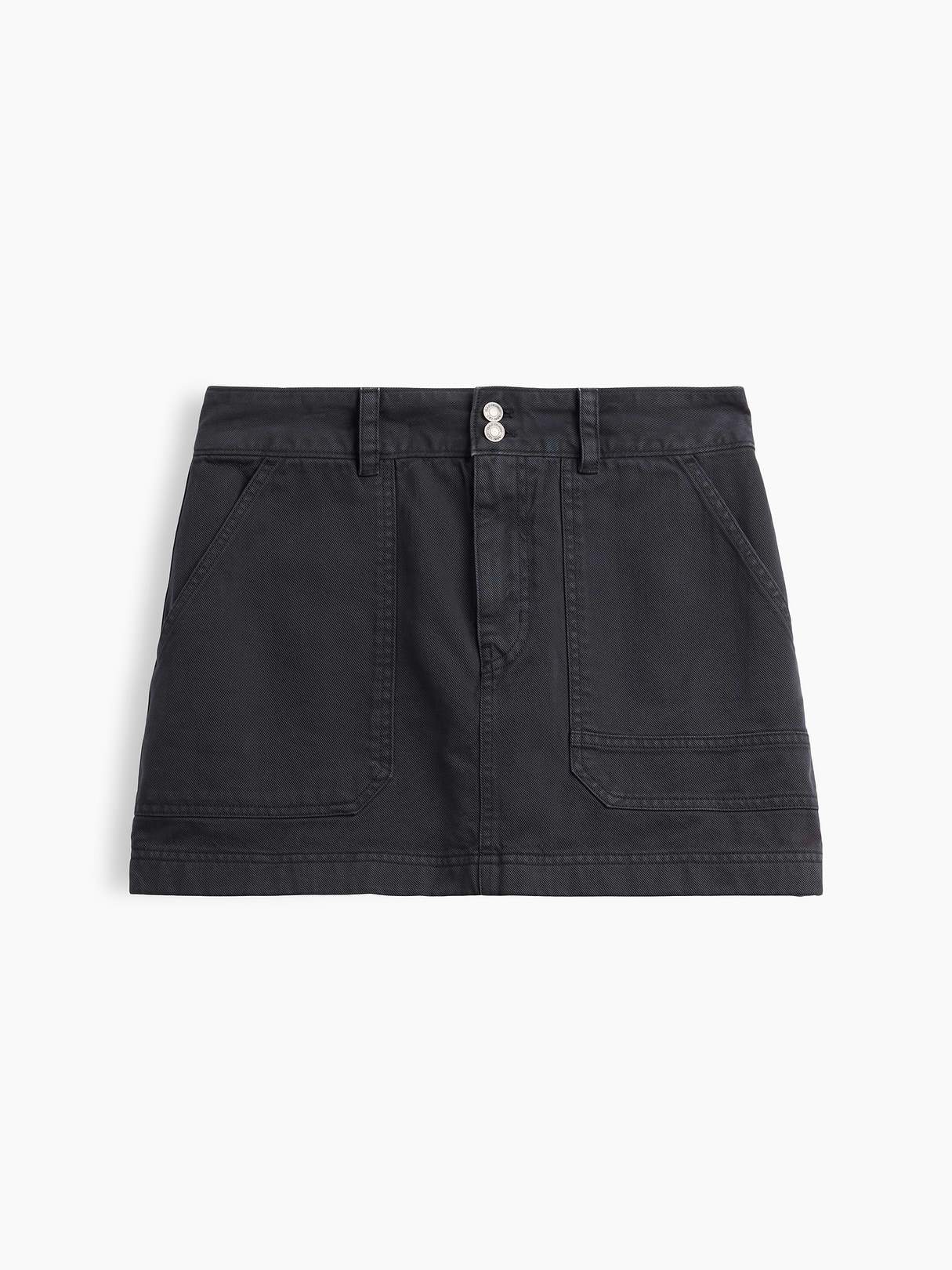 High Rise Mini Utility Skort - True black
