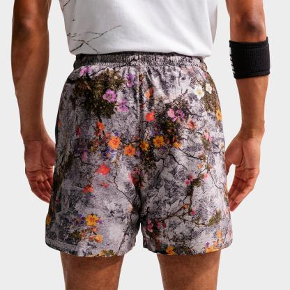 Men's Nithtke Standard Issue Dri-FIT 5" Practice Graphic Print Woven Basketball Shorts - Cement Grey/Pale Ivory