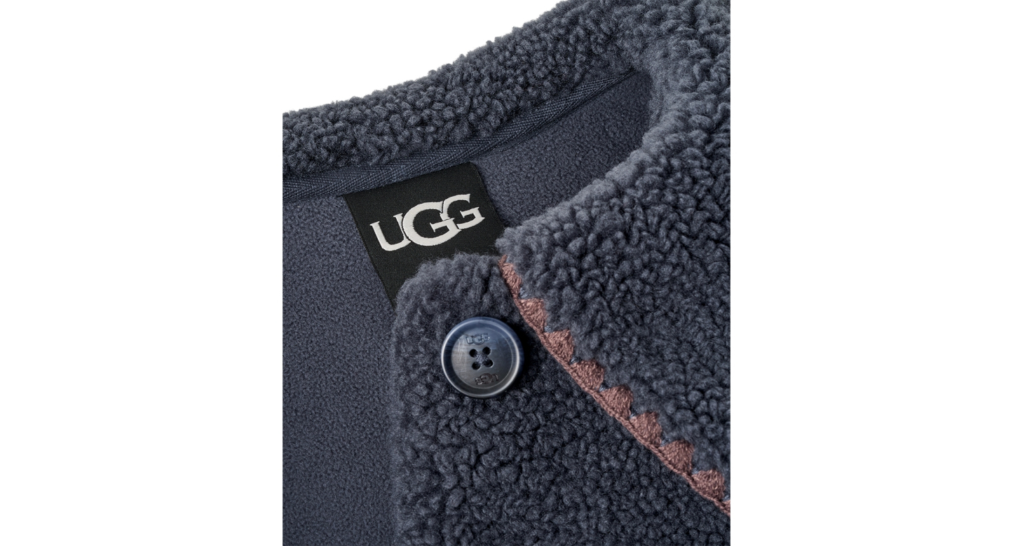 UGG Women's Nikia Relaxed-Fit Collared Neck Jacket - Eve Blue