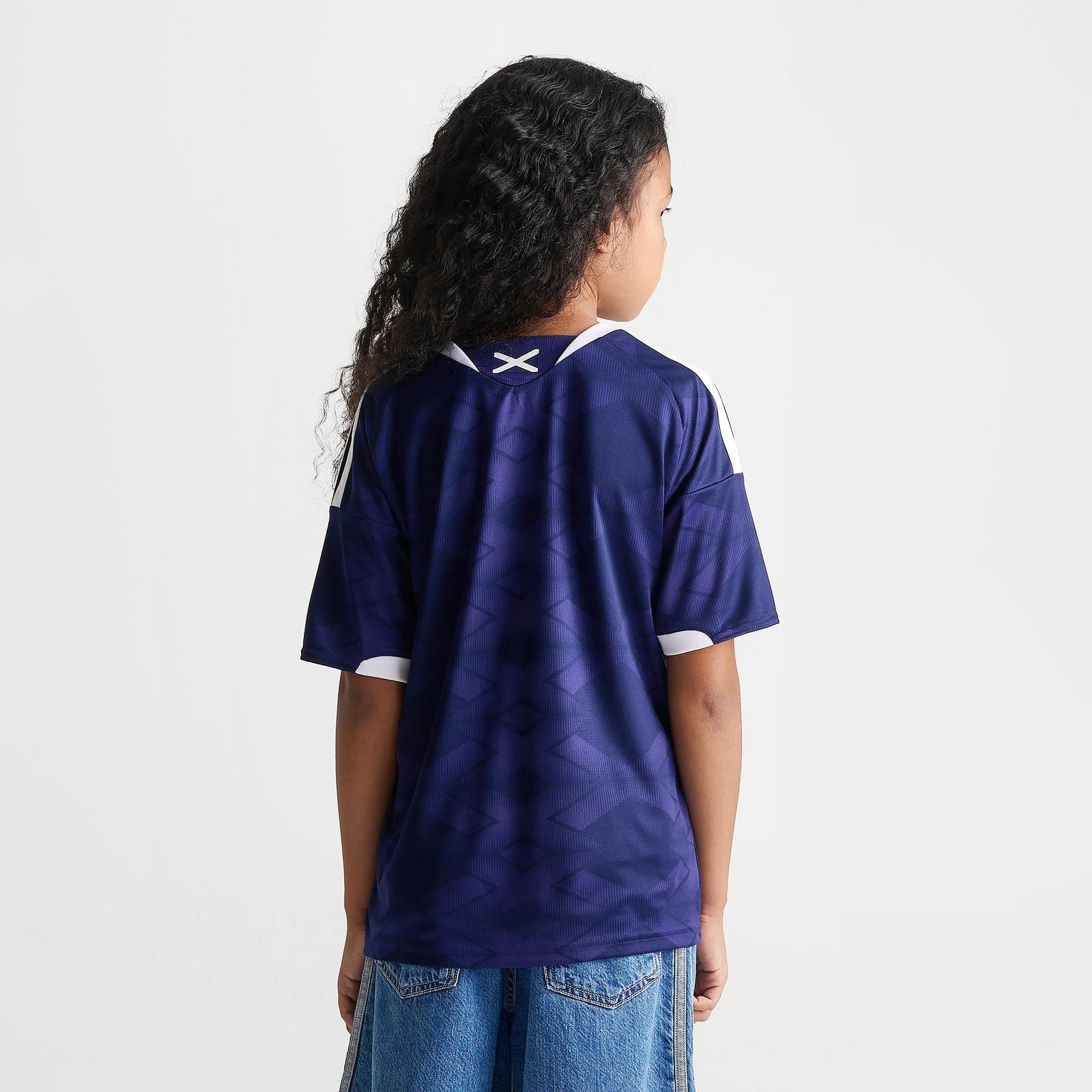 Big Kids' adidas Scotland Home Replica Soccer Jersey - Night Sky - view 4