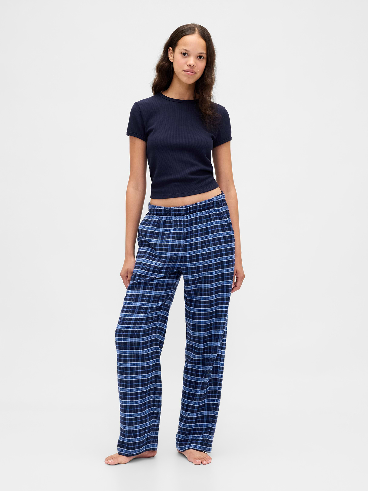 Adult Softest Flannel PJ Pants - Blue plaid