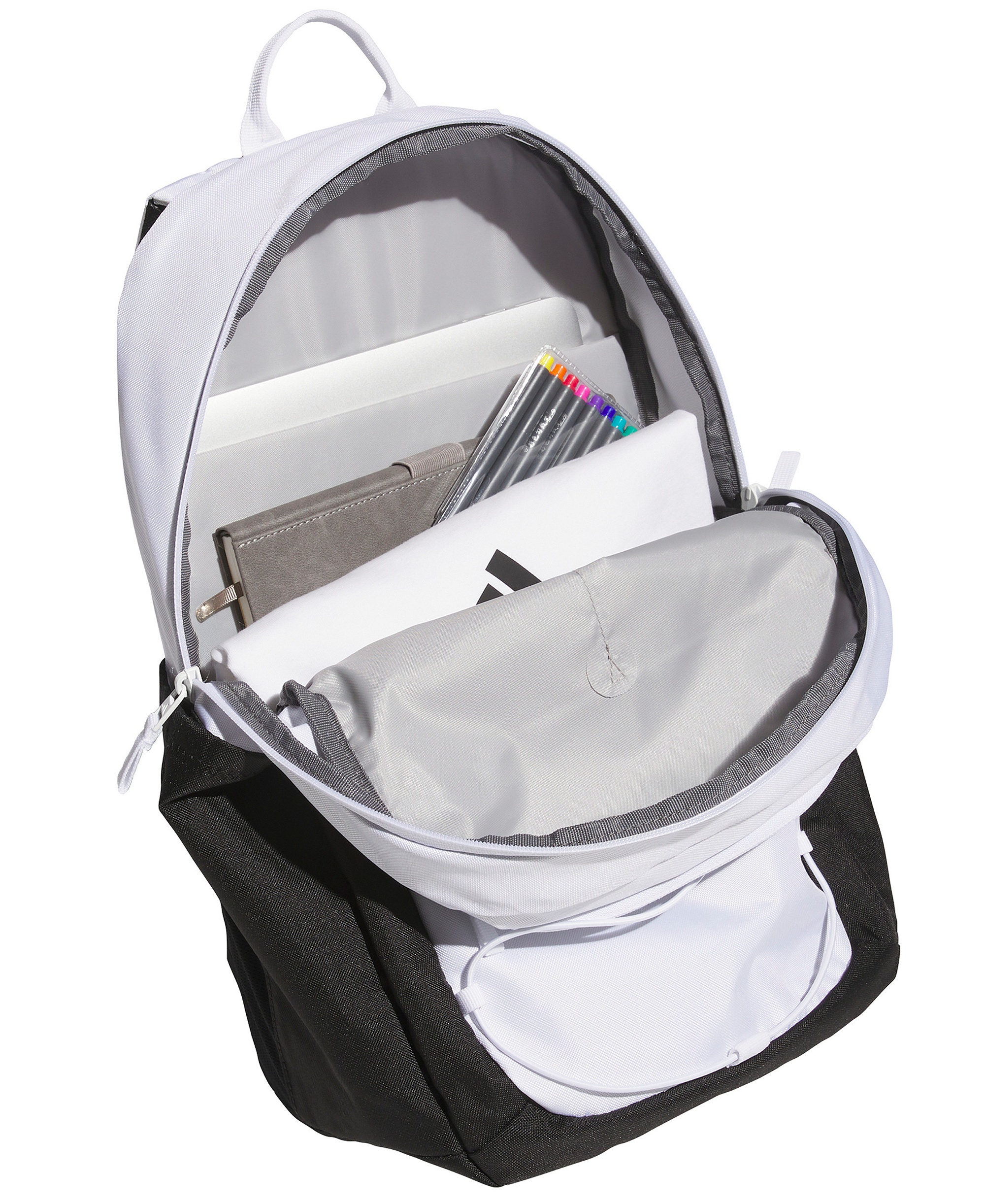 adidas Men's Amplifier Bungee Laptop Backpack - White/Black