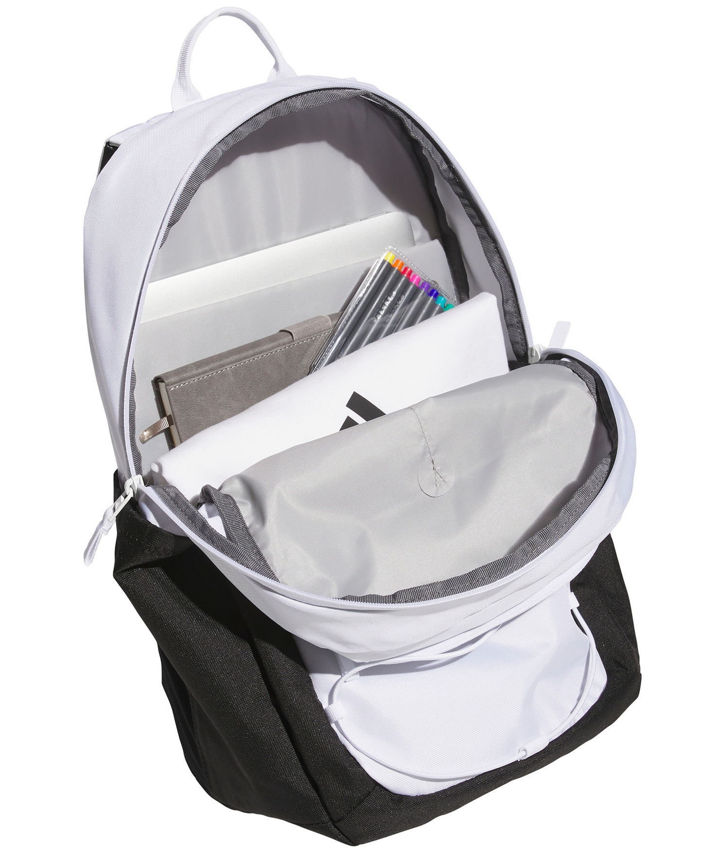 adidas Men's Amplifier Bungee Laptop Backpack - White/Black