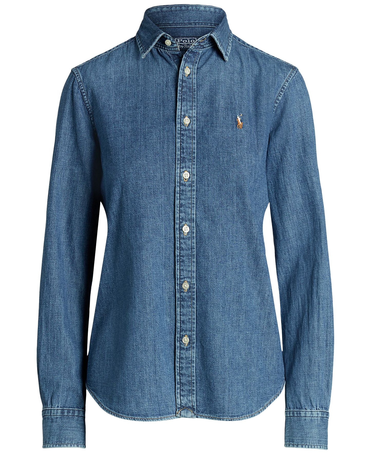 Polo Ralph Lauren Women's Slim-Fit Denim Shirt - Merced Wash