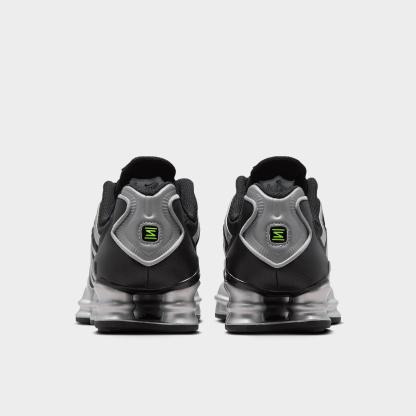 Big Kids' Nithtke Shox TL Casual Shoes - Black/Volt Ice/Photon Dust/Metallic Silver - Back view