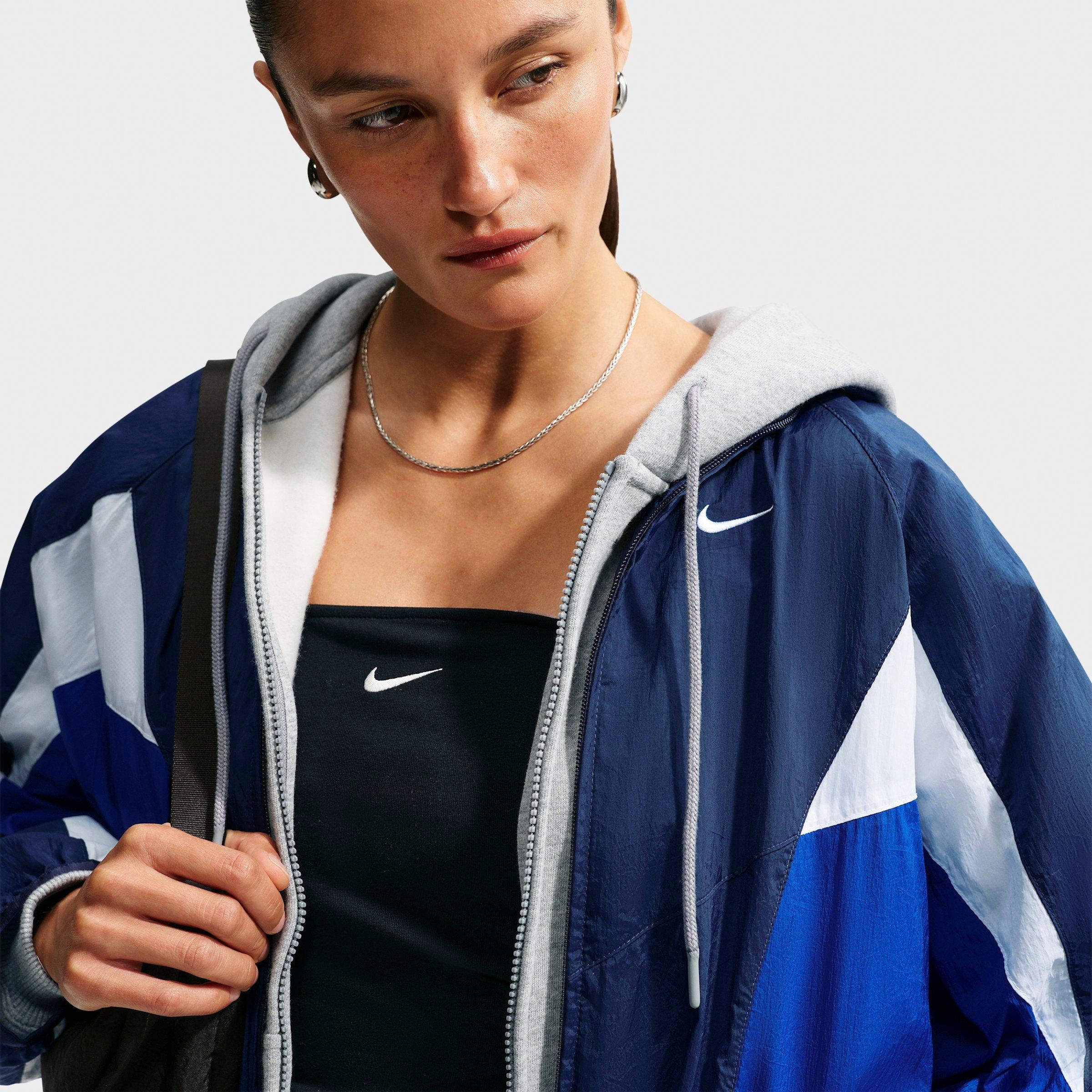 Women's Nithtke Sportswear Oversized Track Jacket - Midnight Navy/Old Royal/White/White