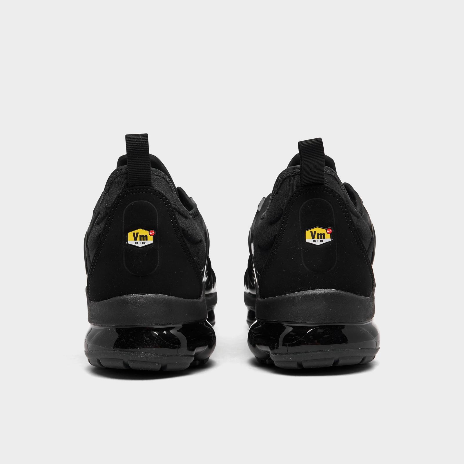 Men's Nike Air VaporMax Plus Running Shoes - Black/Black/Dark Grey