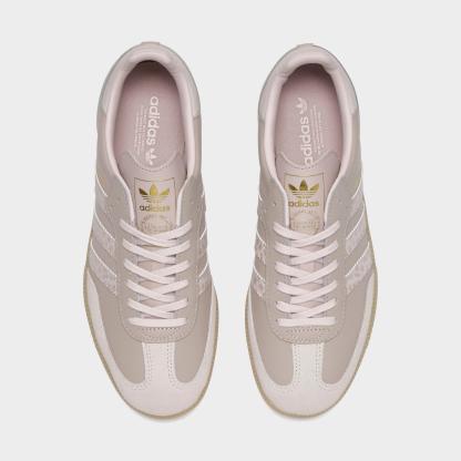Big Kids' adidas Originals Samba OG Casual Shoes - Part 2 - Wonder Taupe/Putty Mauve/Gold Metallic - Top view