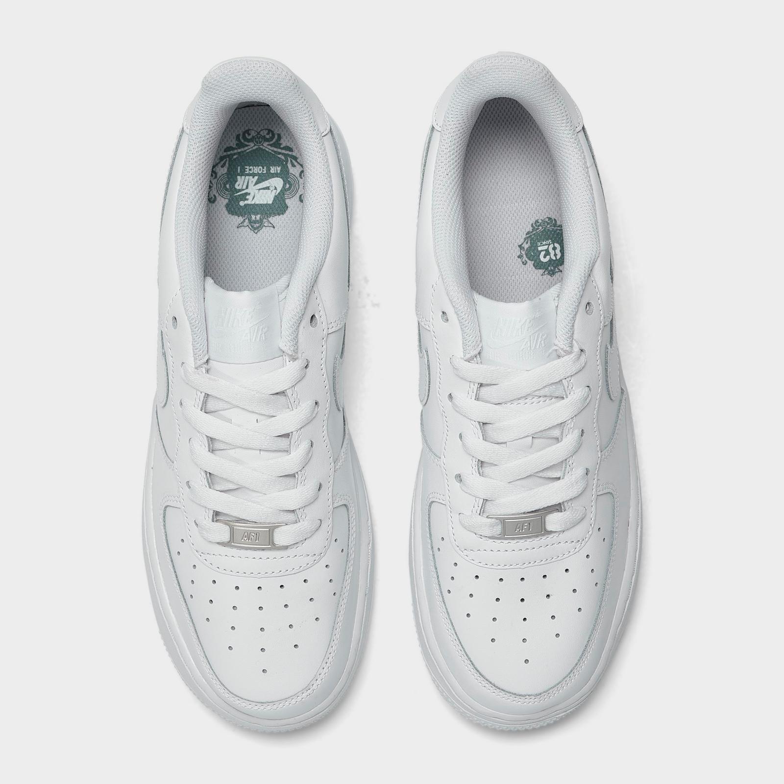 Big Kids' Nike Air Force 1 Low Casual Shoes - White/White
