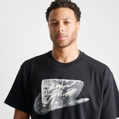 Men's Nithtke Sportswear Swoosh Stone T-Shirt - Black