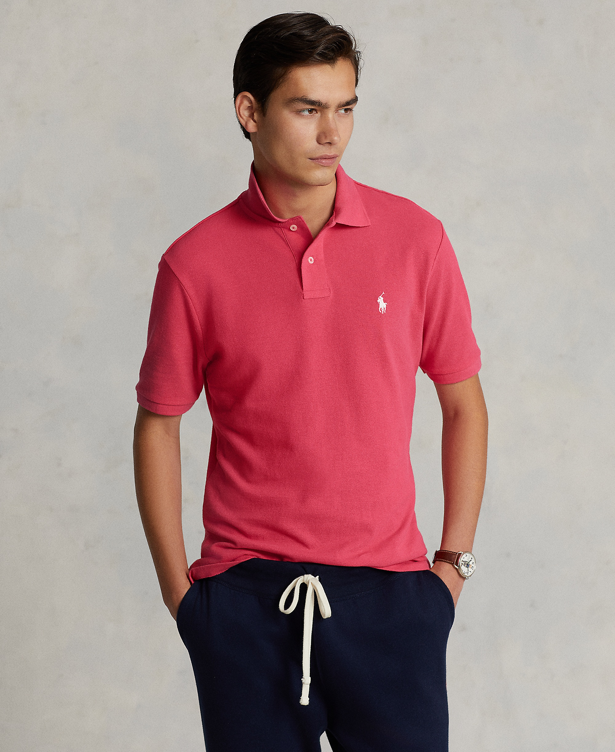 Polo Ralph Lauren Men's Classic-Fit Mesh Polo Shirt - Hot Pink