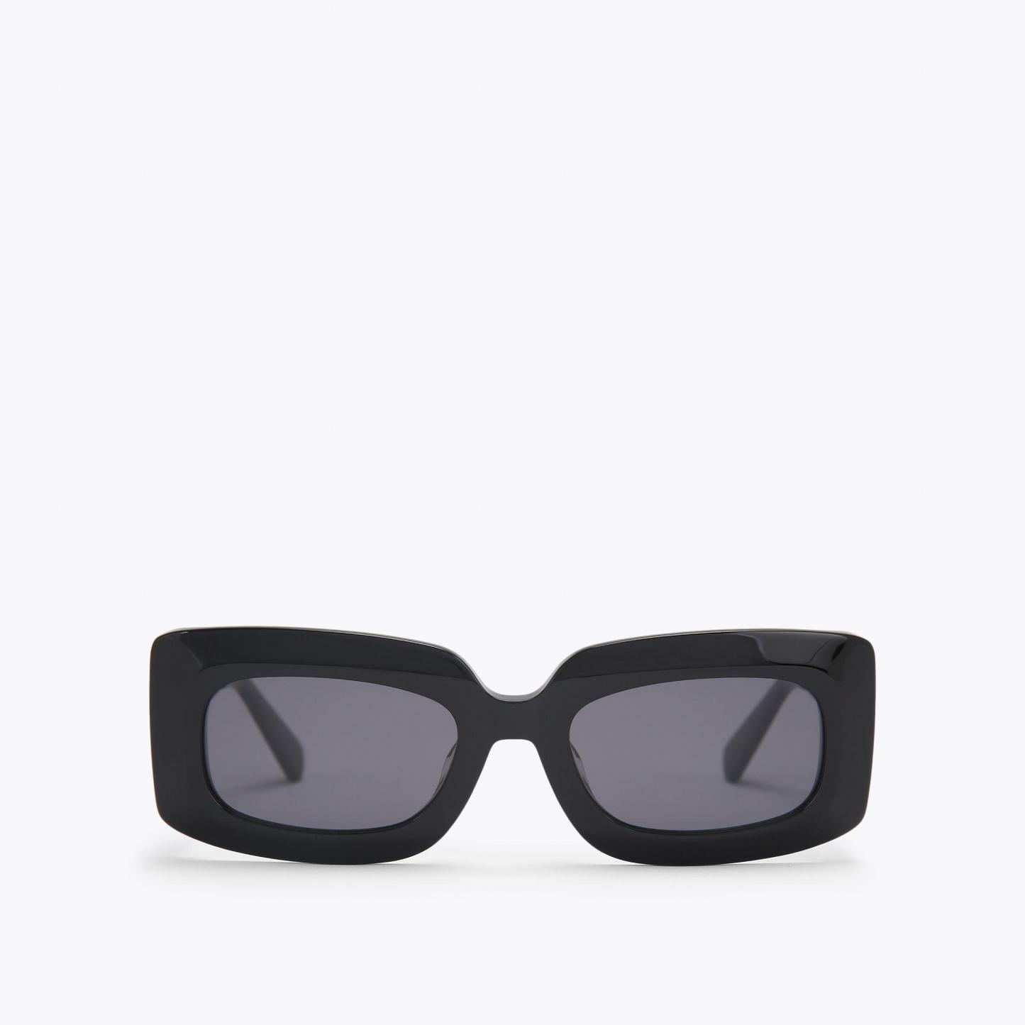 Kurt Geiger London Extra Large Heart Rectangle Sunglasses - Black