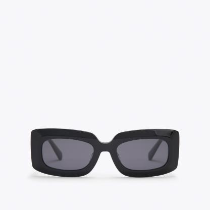 Kurt Geiger London Extra Large Heart Rectangle Sunglasses - Black