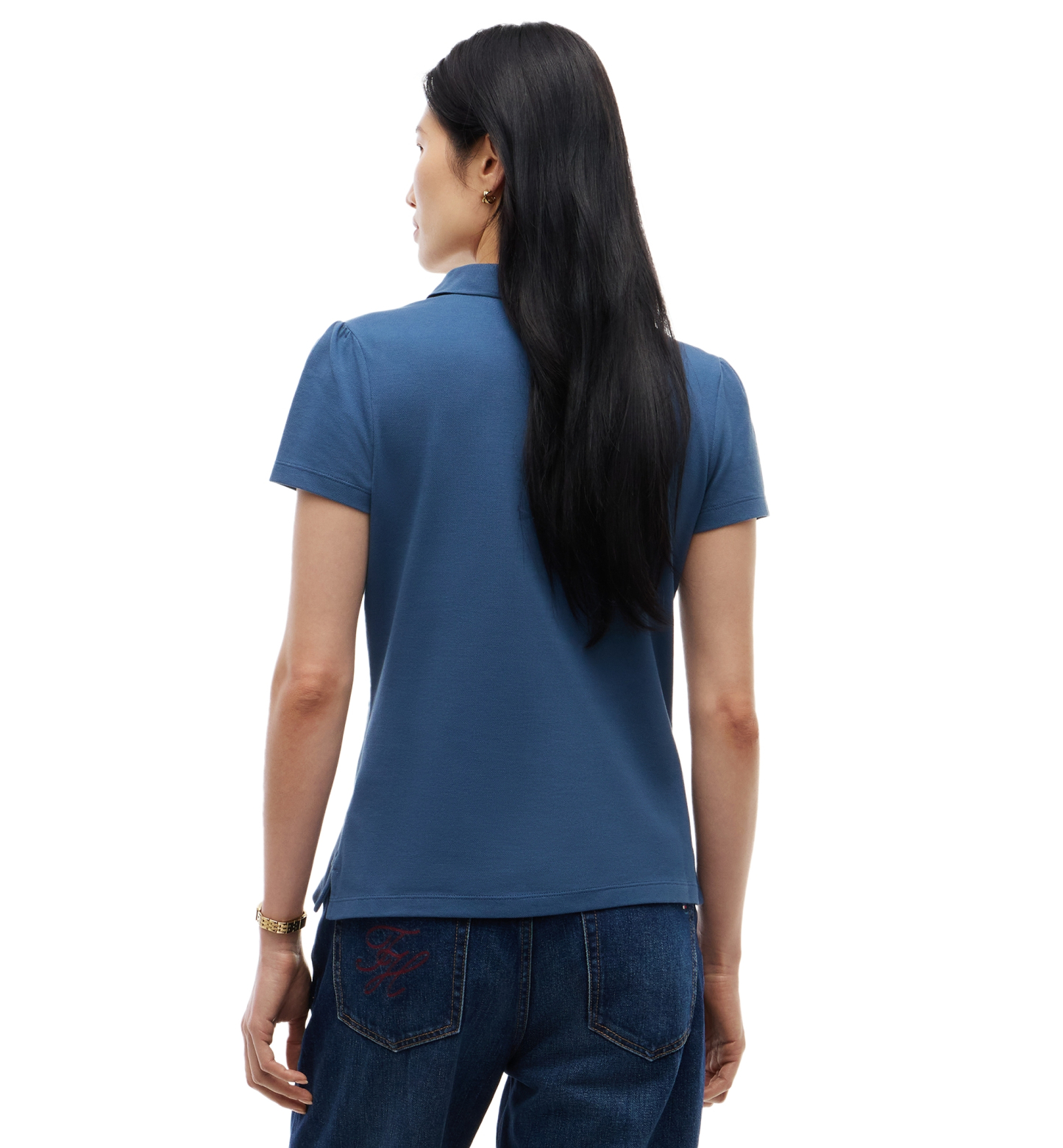 Tommy Hilfiger Women's Short-Sleeve Polo Shirt - Aegean Sea
