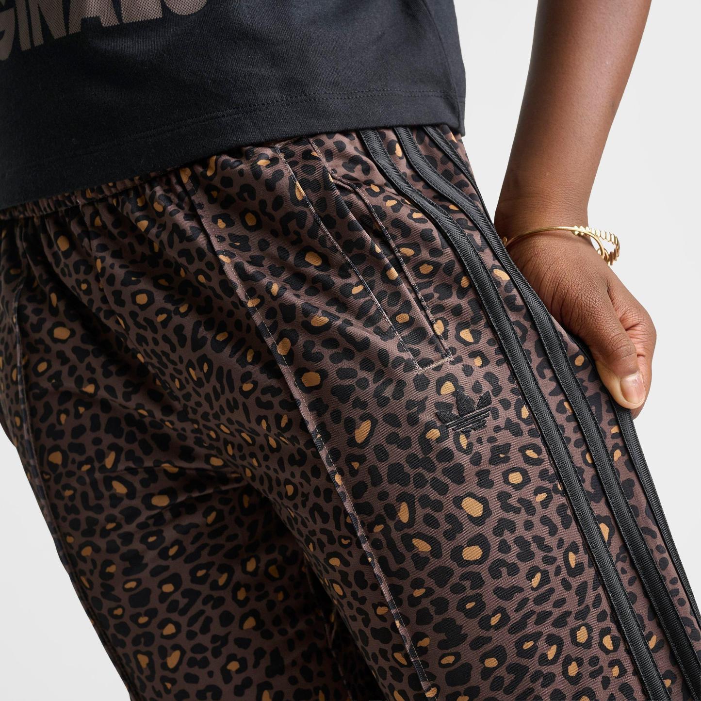 Girls' Big Kids' adidas Originals Leopard Firebird Wide Leg Track Pants - Earth Strata