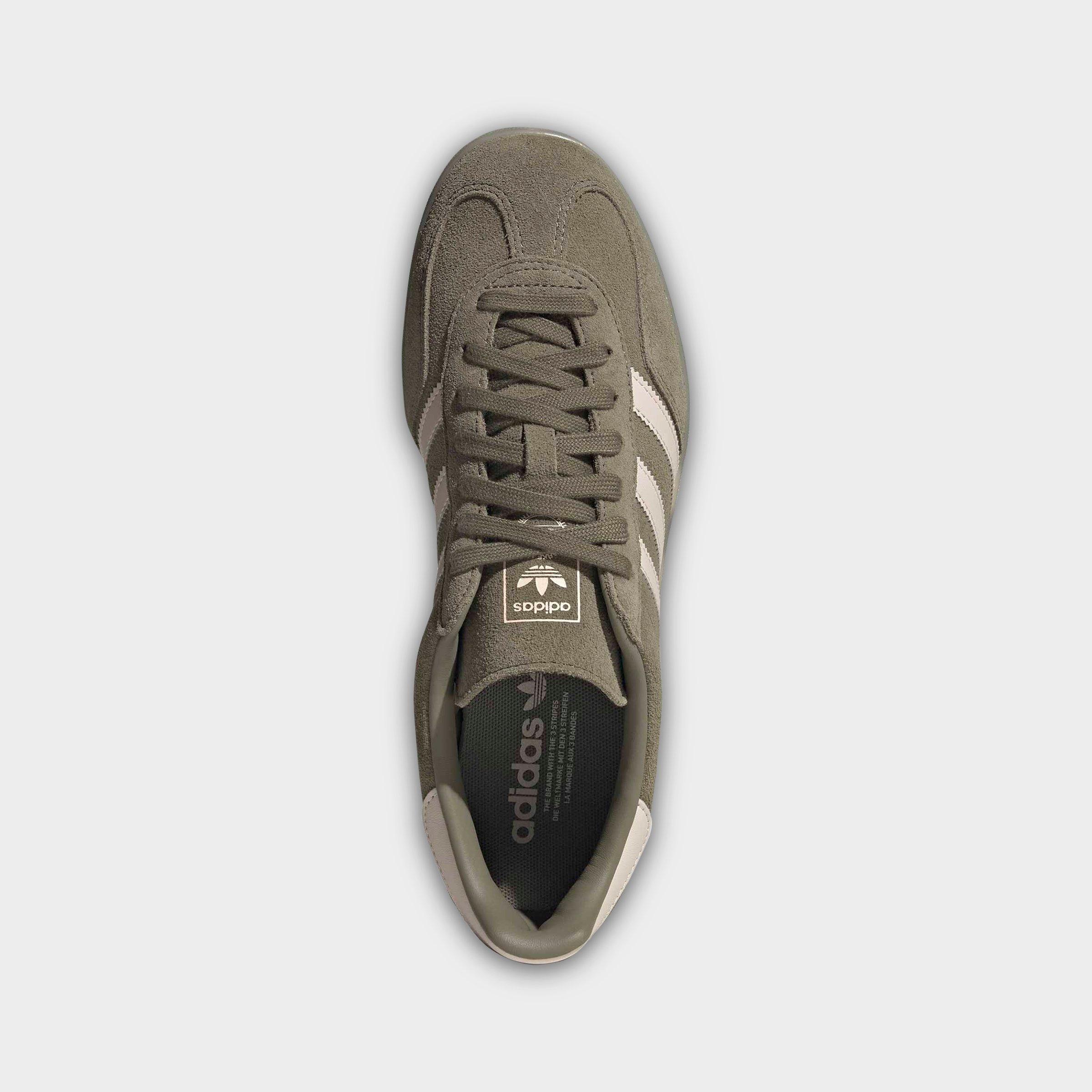 Men's adidas Originals Gazelle Indoor Casual Shoes - Olive Strata/Wonder Quartz/Clay - Top view