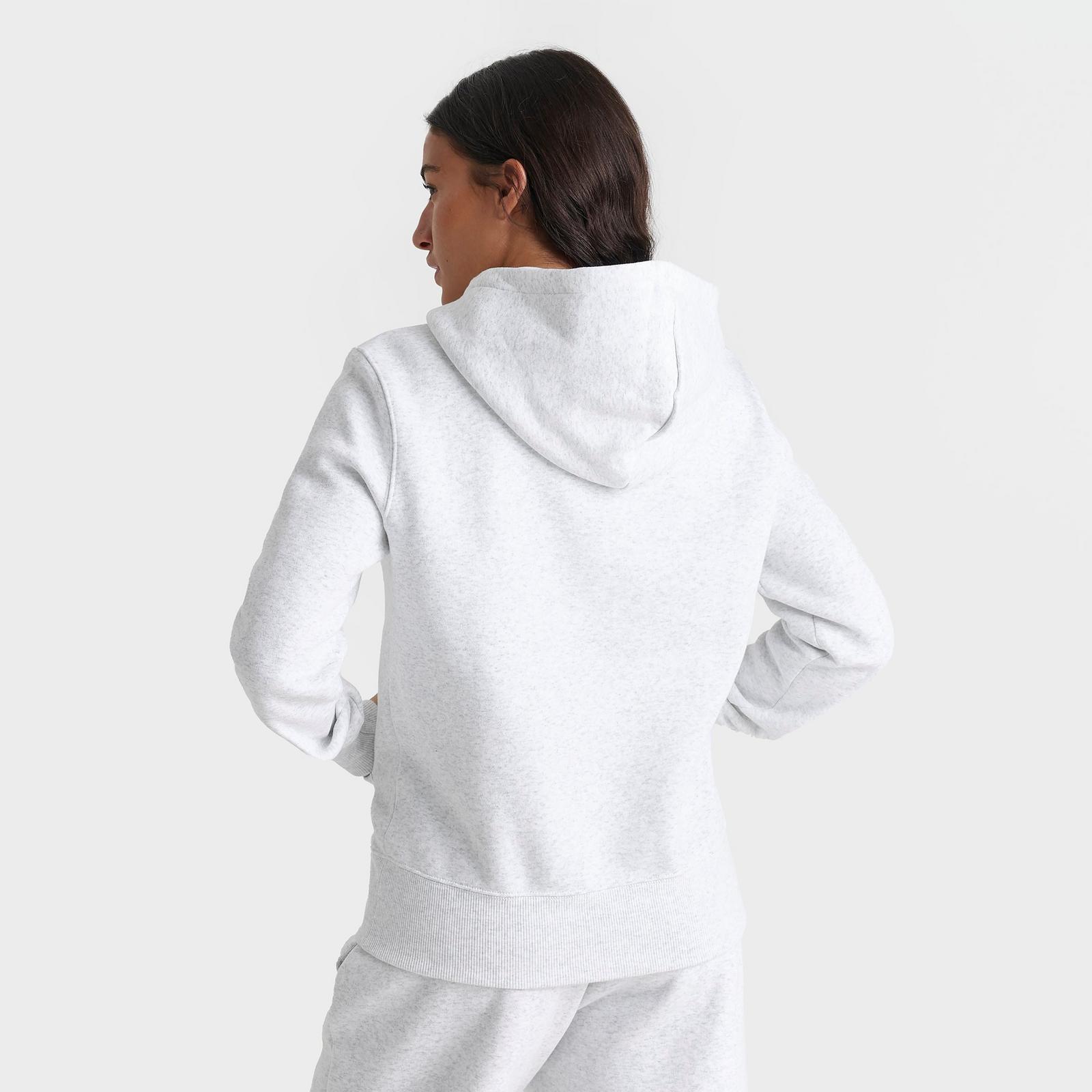 Women's Nike Sportswear Phoenix Fleece Pullover Hoodie - Birch Heather/Black