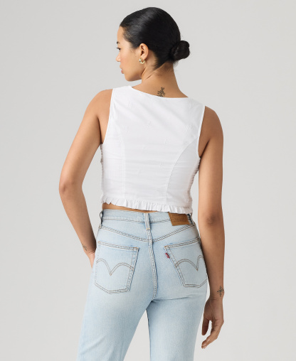 Levi's Women's Teagan Mini Eyelet Blouse - Mini Eyelet Bright White