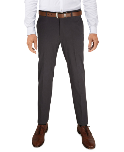 Tommy Hilfiger Men's Modern-Fit TH Flex Stretch Solid Performance Pants - Charcoal