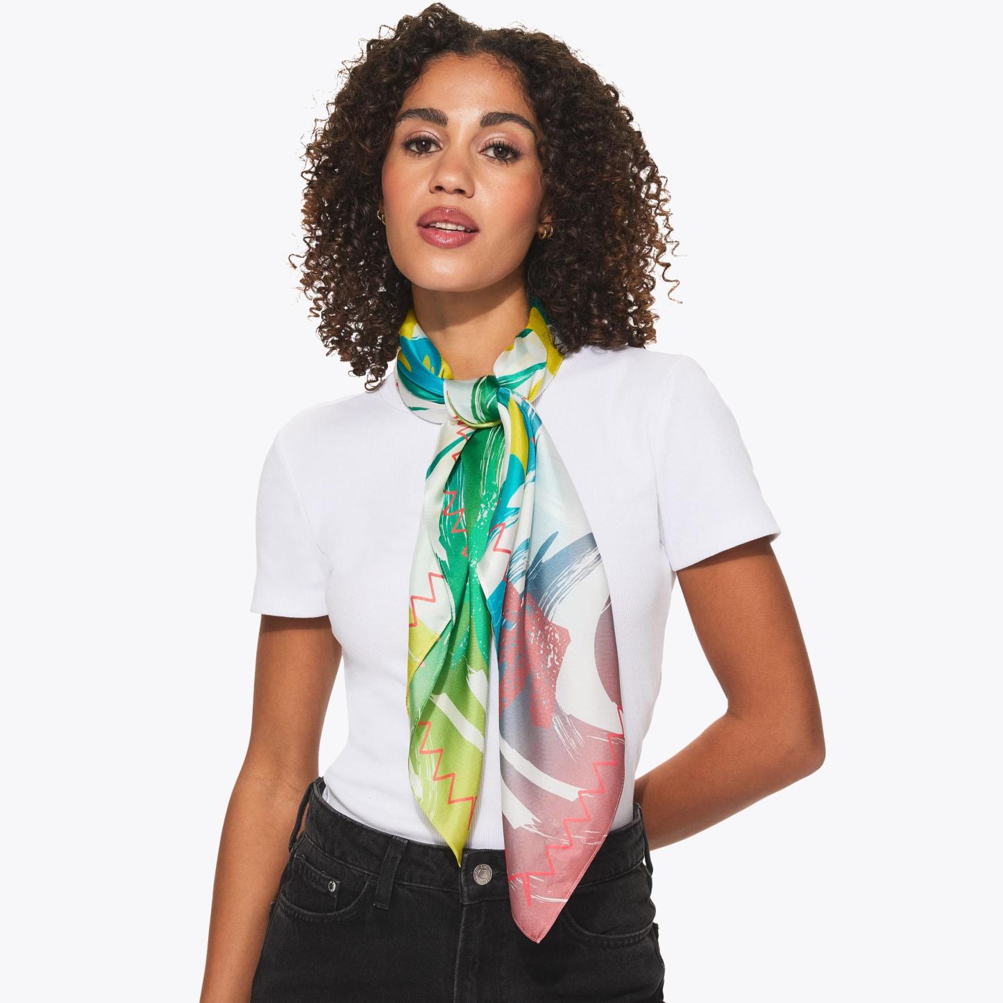 Kurt Geiger London Kurt's Cabana Large Square Scarf - Multi Colored