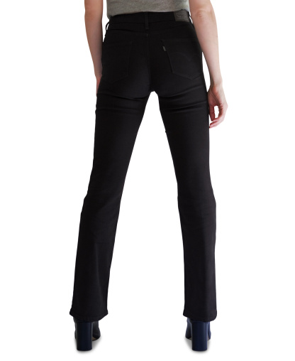 Levi's 725 High-Waist Classic Stretch 32" Bootcut Jeans - Soft Black
