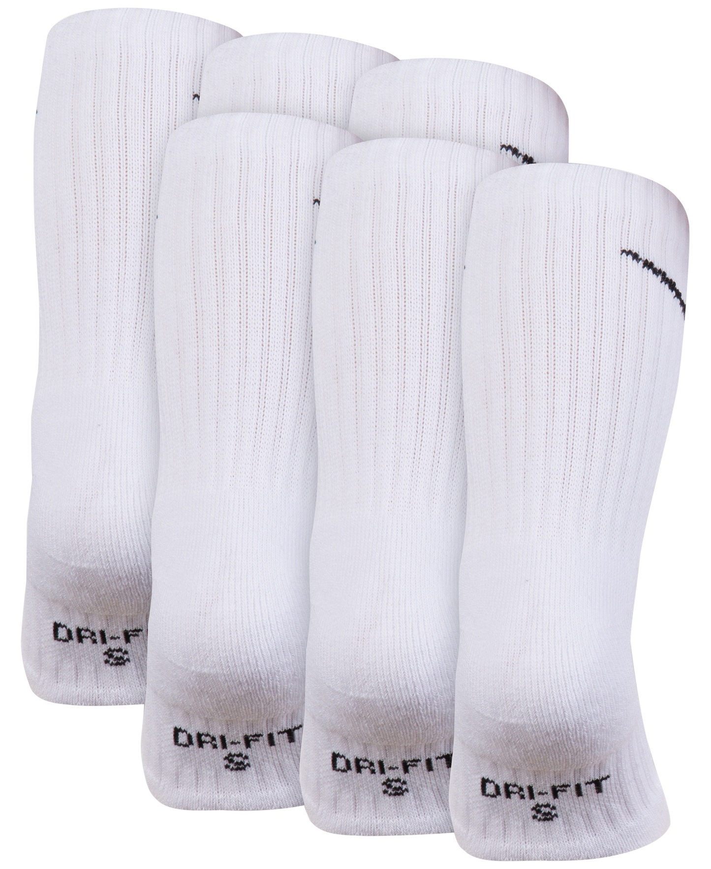Nike Kids' 5-7 Performance Crew Socks, 6-Pack - White