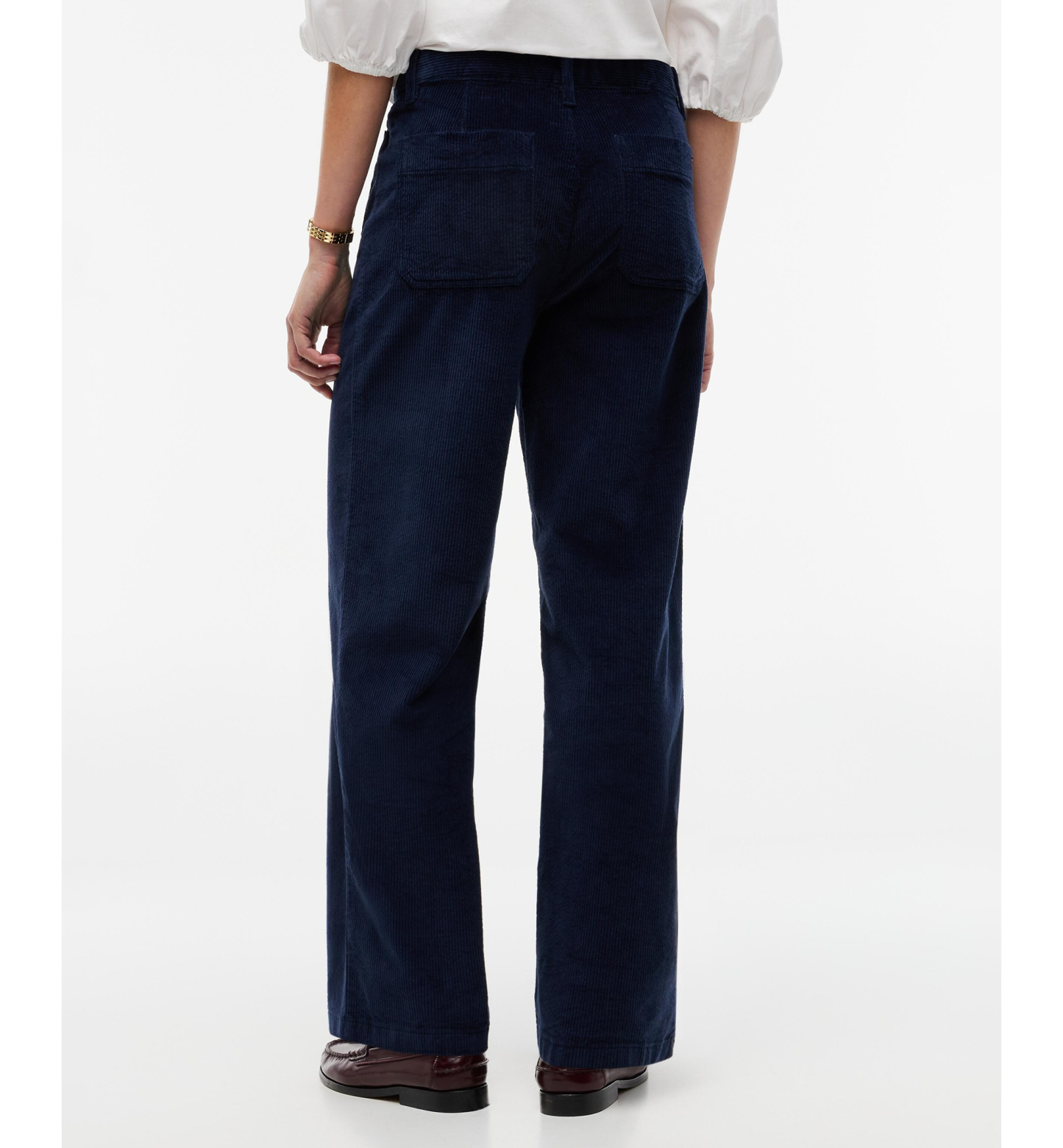Tommy Hilfiger Women's Corduroy Wide-Leg Pants - Dark Blue