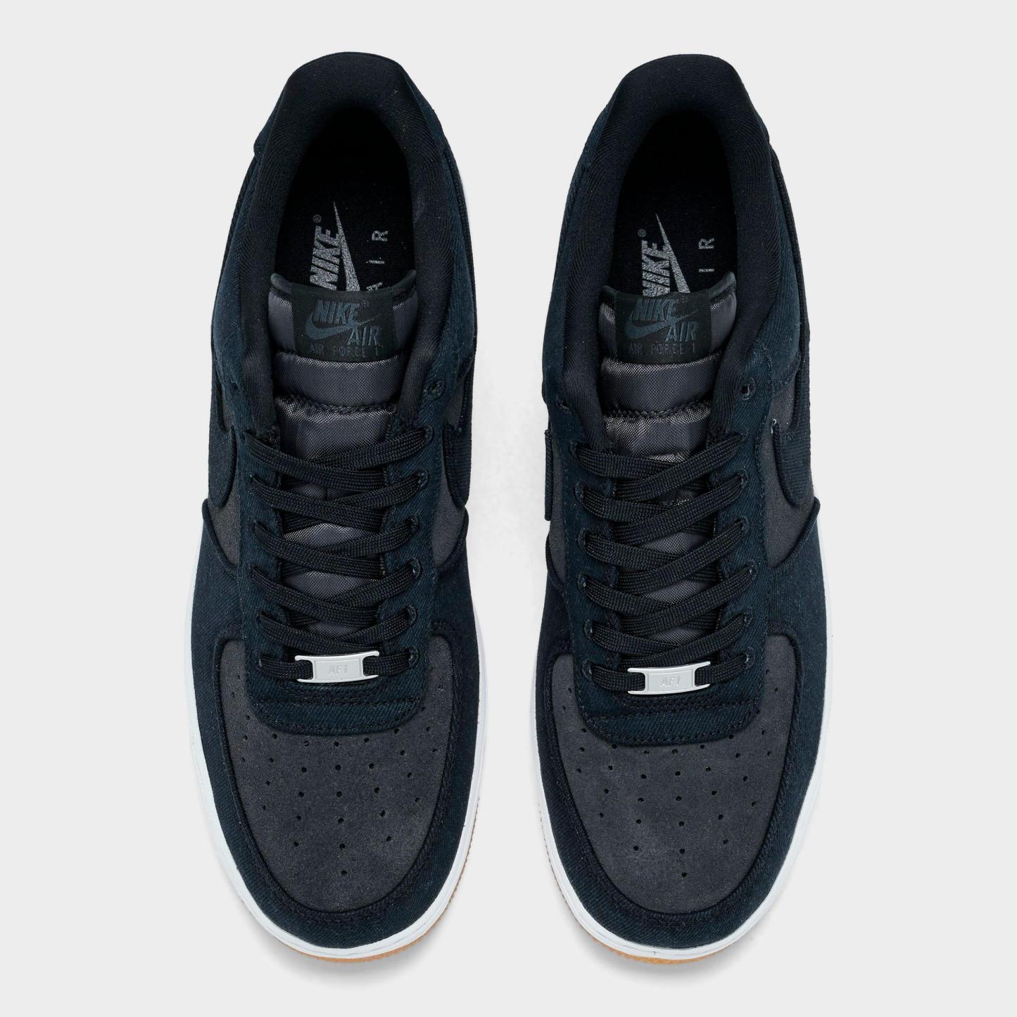 Men's Nithtke Air Force 1 '07 LV8 Casual Shoes - Part 4 - Black/Dark Smoke Grey/Gum Medium Brown/Black - Top view