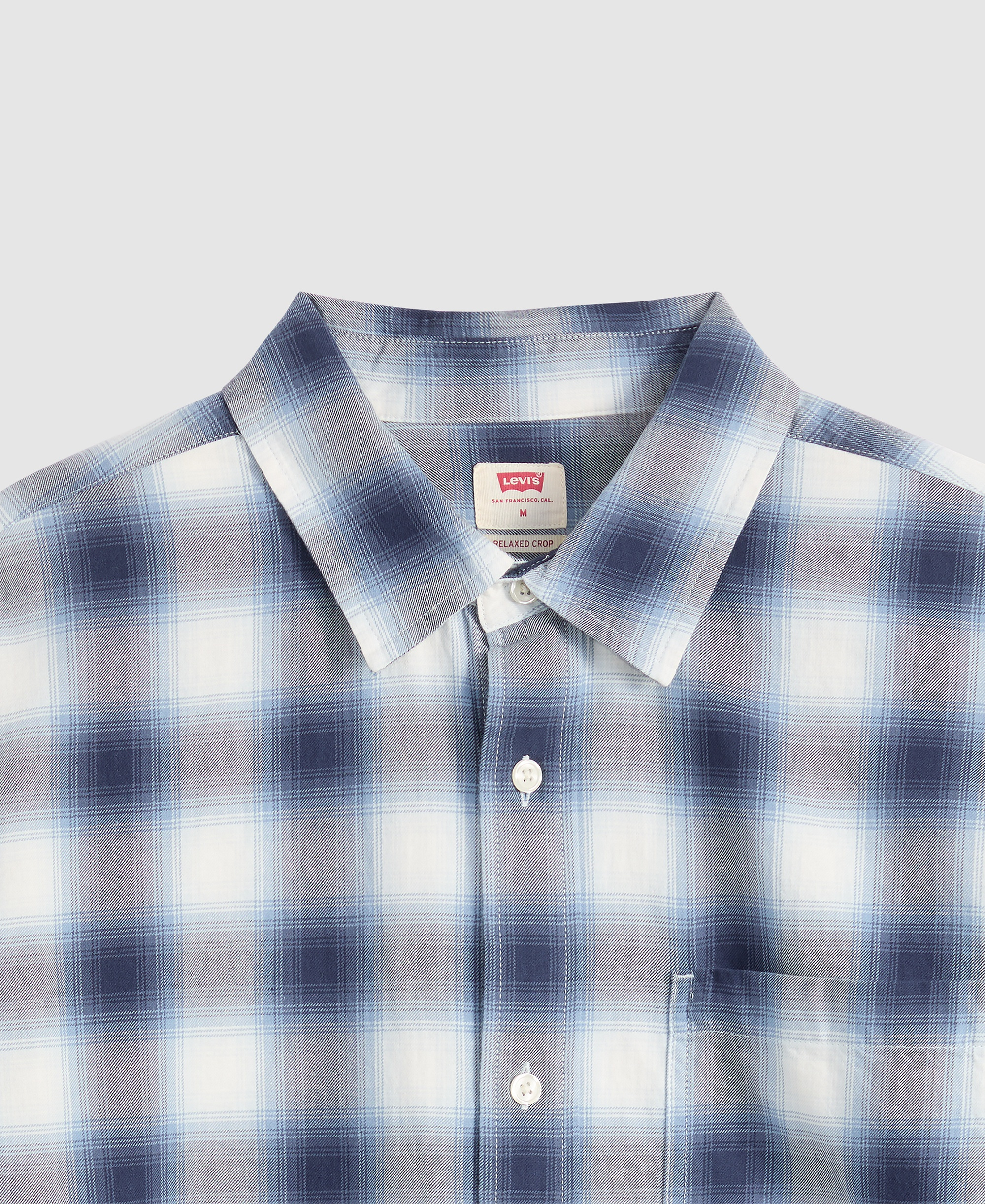 Levi's Men's Duboce Boxy Regular-Fit Overshirt - Blue/White