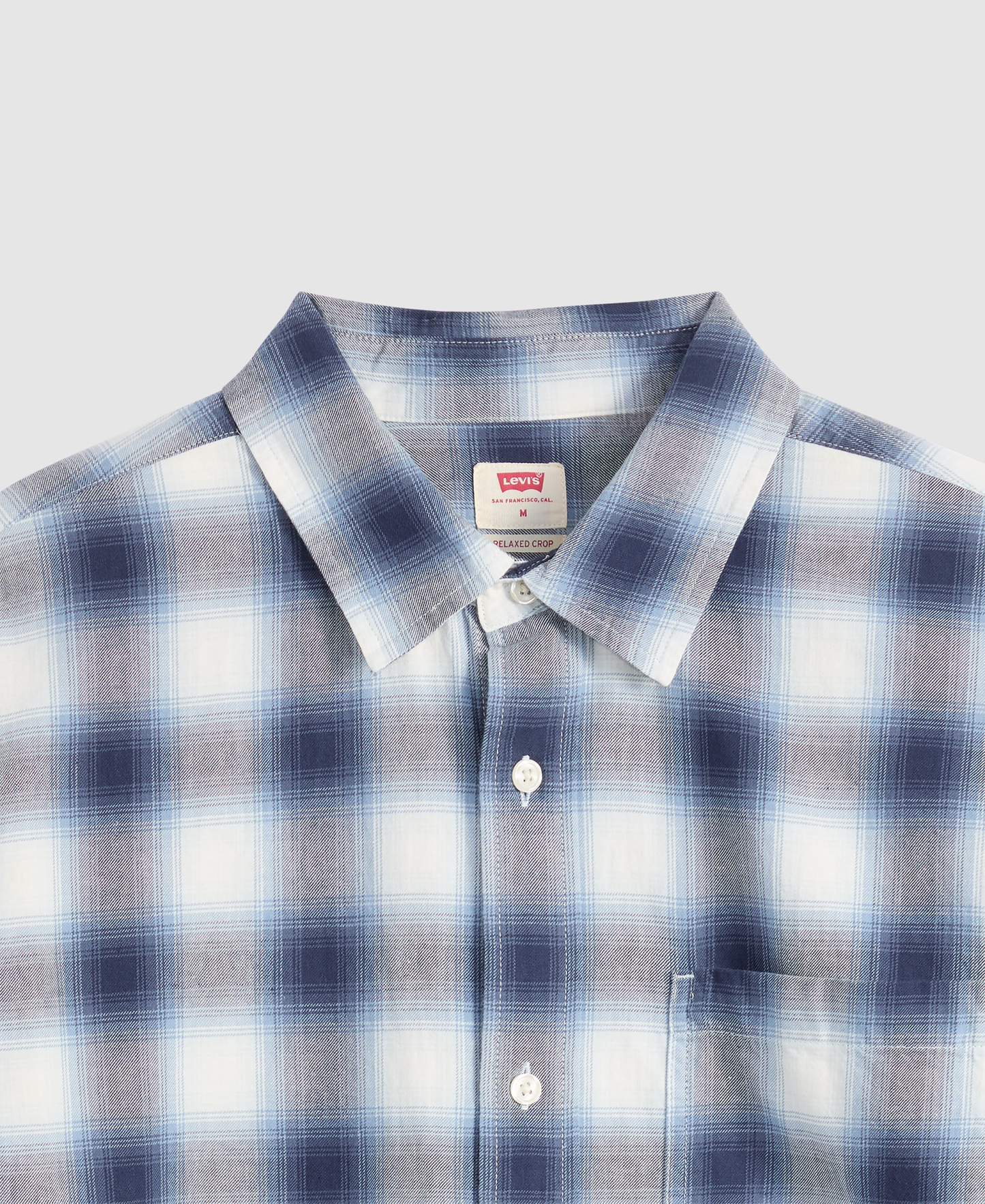 Levi's Men's Duboce Boxy Regular-Fit Overshirt - Blue/White