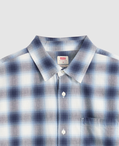 Levi's Men's Duboce Boxy Regular-Fit Overshirt - Blue/White