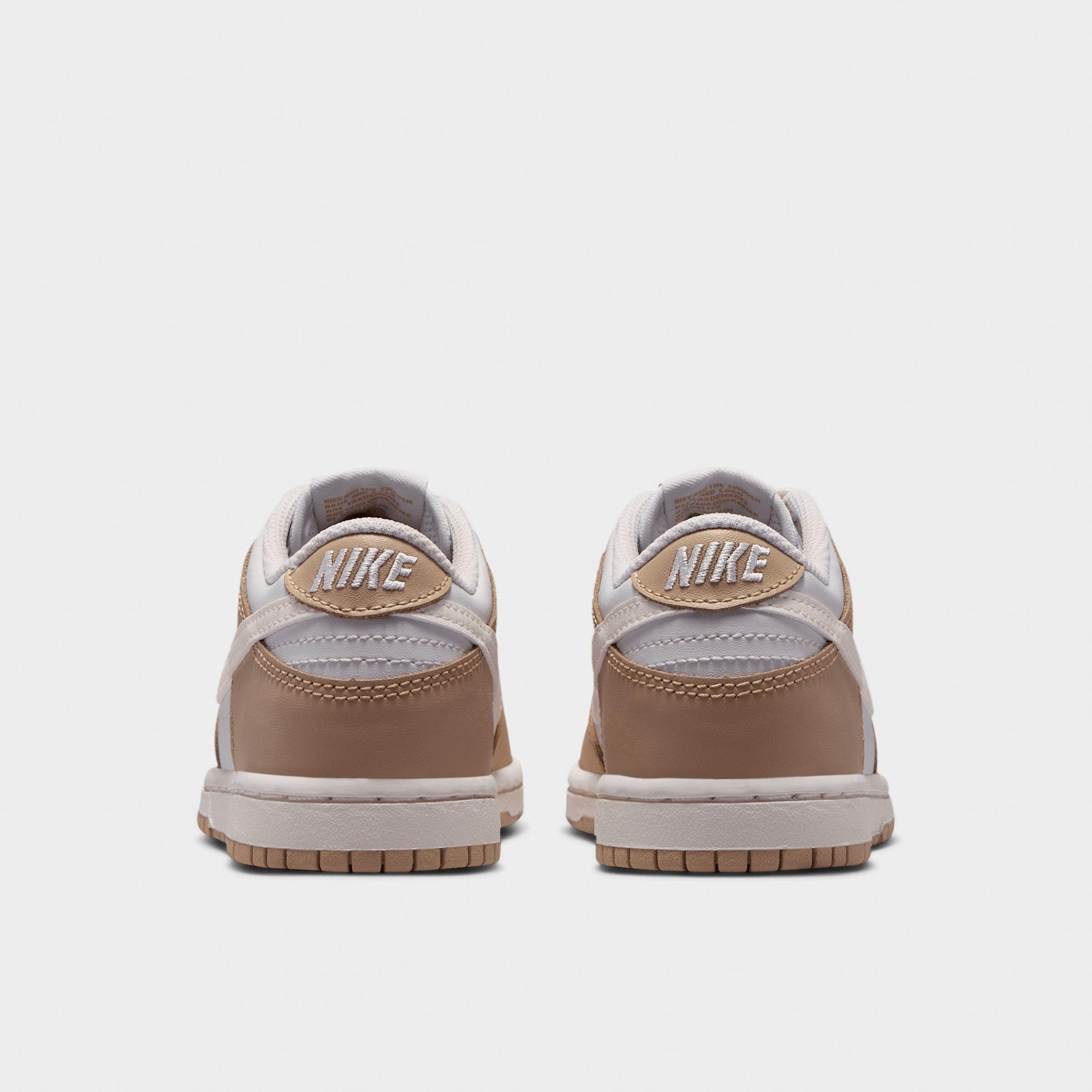 Little Kids' Nithtke Dunk Low Casual Shoes - Part 1 - Linen/Platinum Tint/Sail - Back view