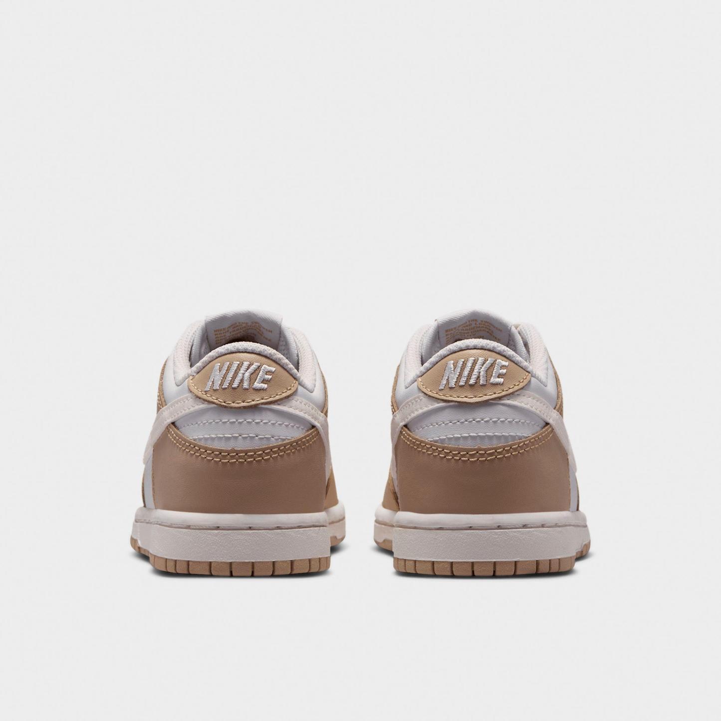 Little Kids' Nithtke Dunk Low Casual Shoes - Part 1 - Linen/Platinum Tint/Sail - Back view