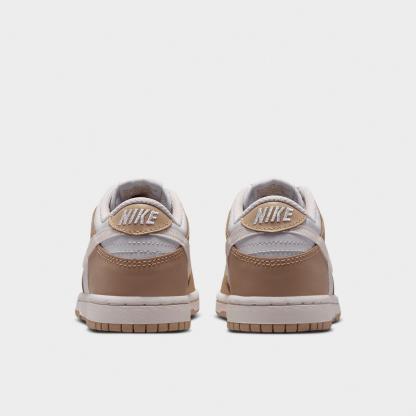 Little Kids' Nithtke Dunk Low Casual Shoes - Part 1 - Linen/Platinum Tint/Sail - Back view