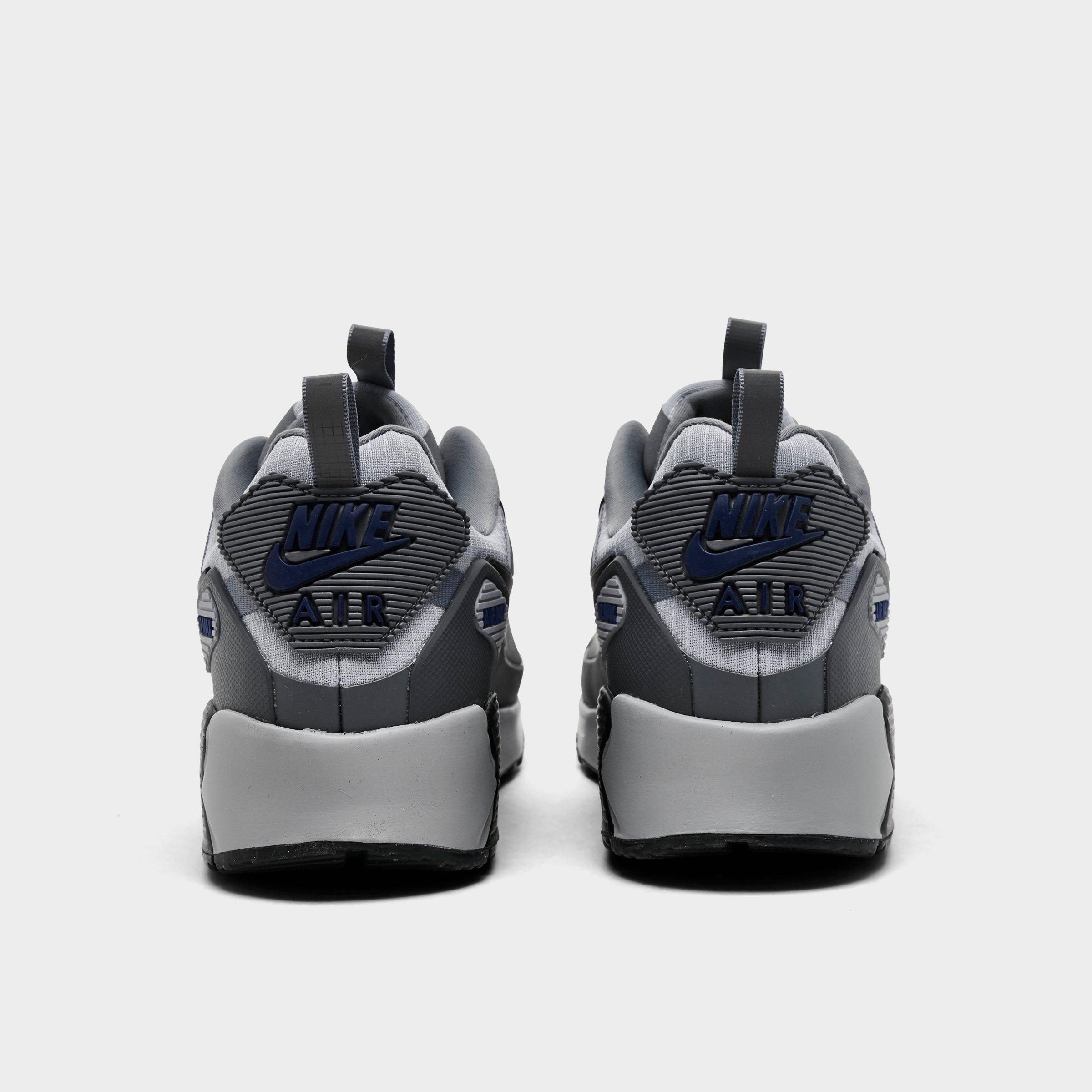 Men's Nithtke Air Max 90 Drift Casual Shoes - Cool Grey/Deep Royal Blue/Wolf Grey/Black - Back view