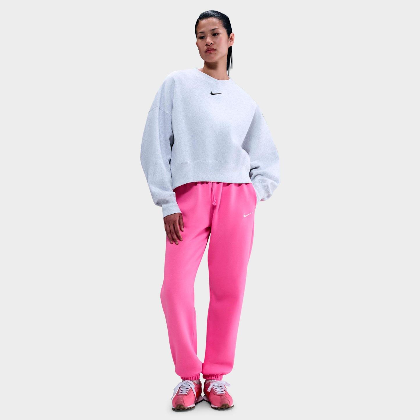 Women's Nithtke Sportswear Phoenix Fleece Oversized High-Waisted Jogger Pants - Playful Pink/Sail