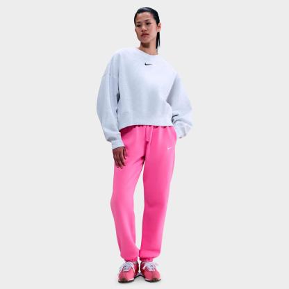 Women's Nithtke Sportswear Phoenix Fleece Oversized High-Waisted Jogger Pants - Playful Pink/Sail