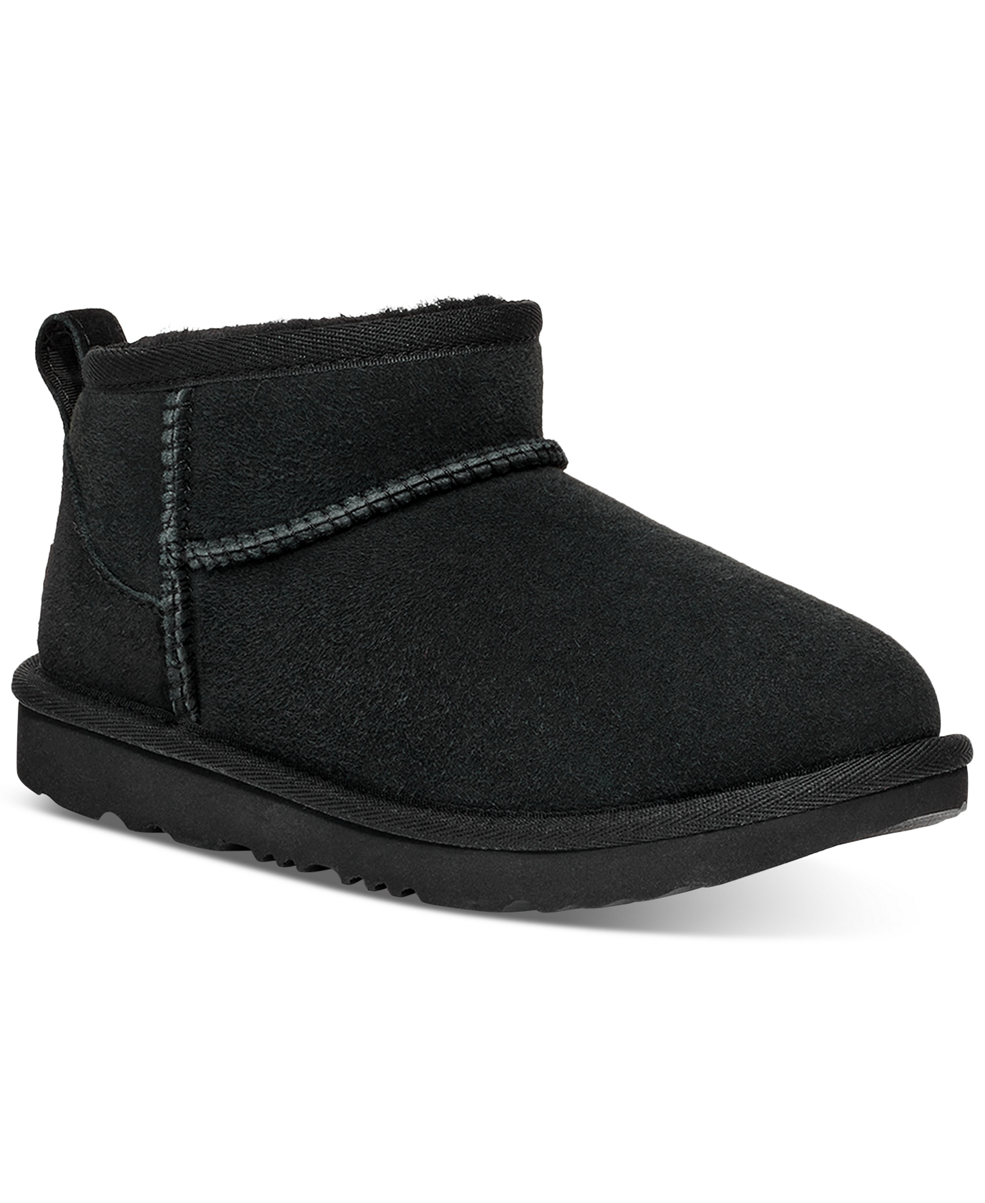 UGG® Kids Classic Ultra Mini Twinface Sheepskin Booties - Black