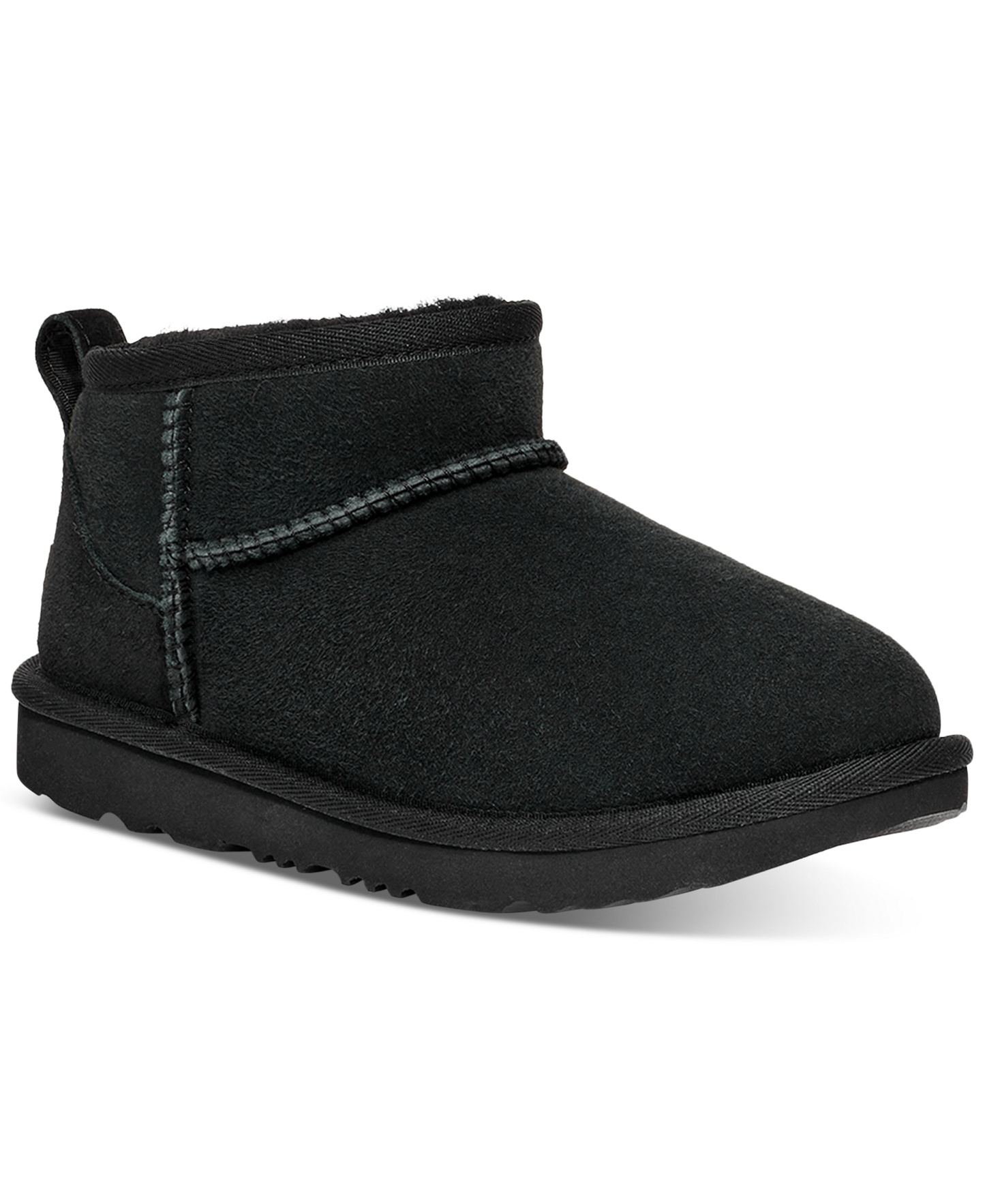UGG® Kids Classic Ultra Mini Twinface Sheepskin Booties - Black