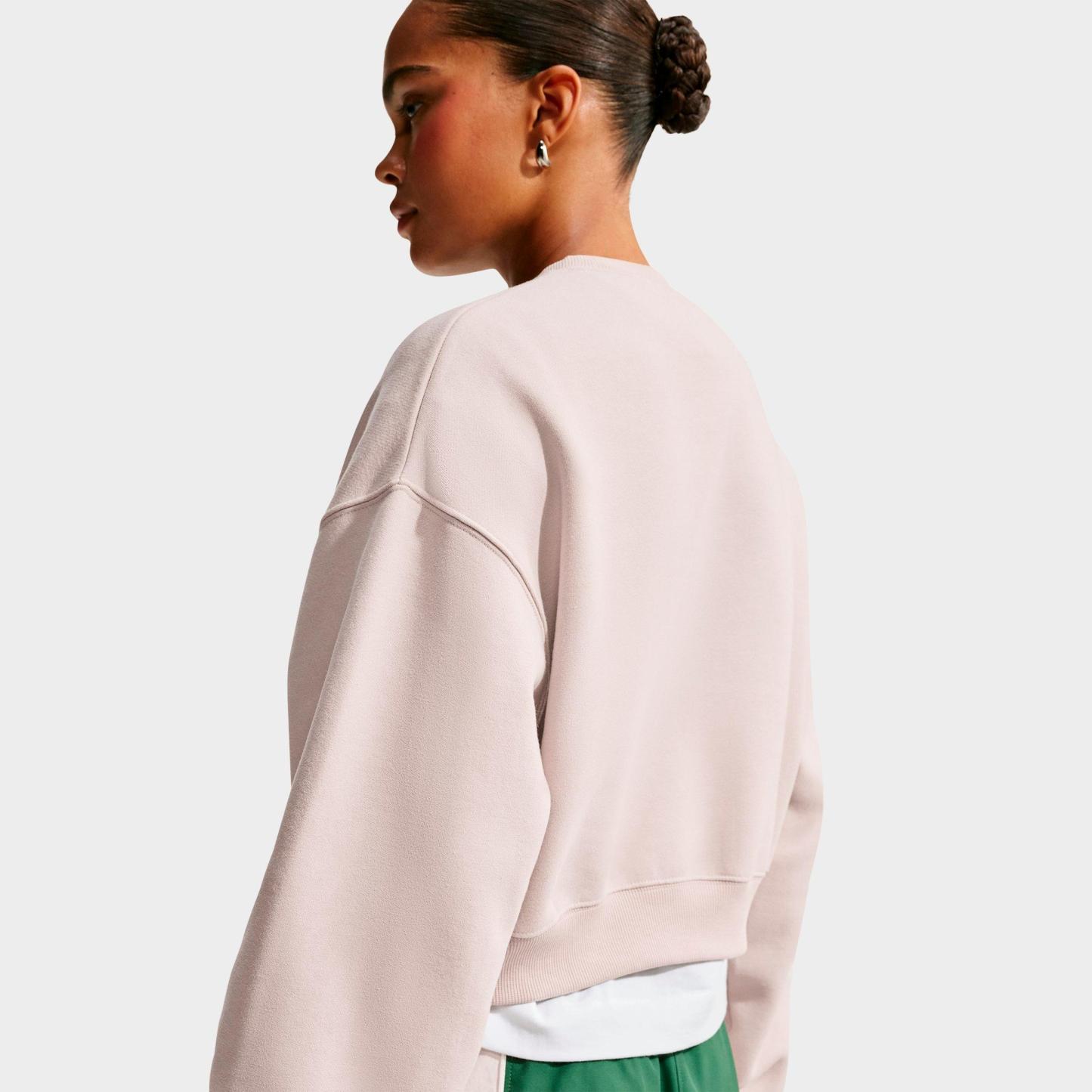 Women's Nithtke Studio Fleece Medium Weight Oversized Cropped Crewneck Sweatshirt - Cream II/Sail