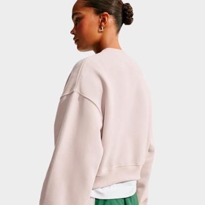 Women's Nithtke Studio Fleece Medium Weight Oversized Cropped Crewneck Sweatshirt - Cream II/Sail