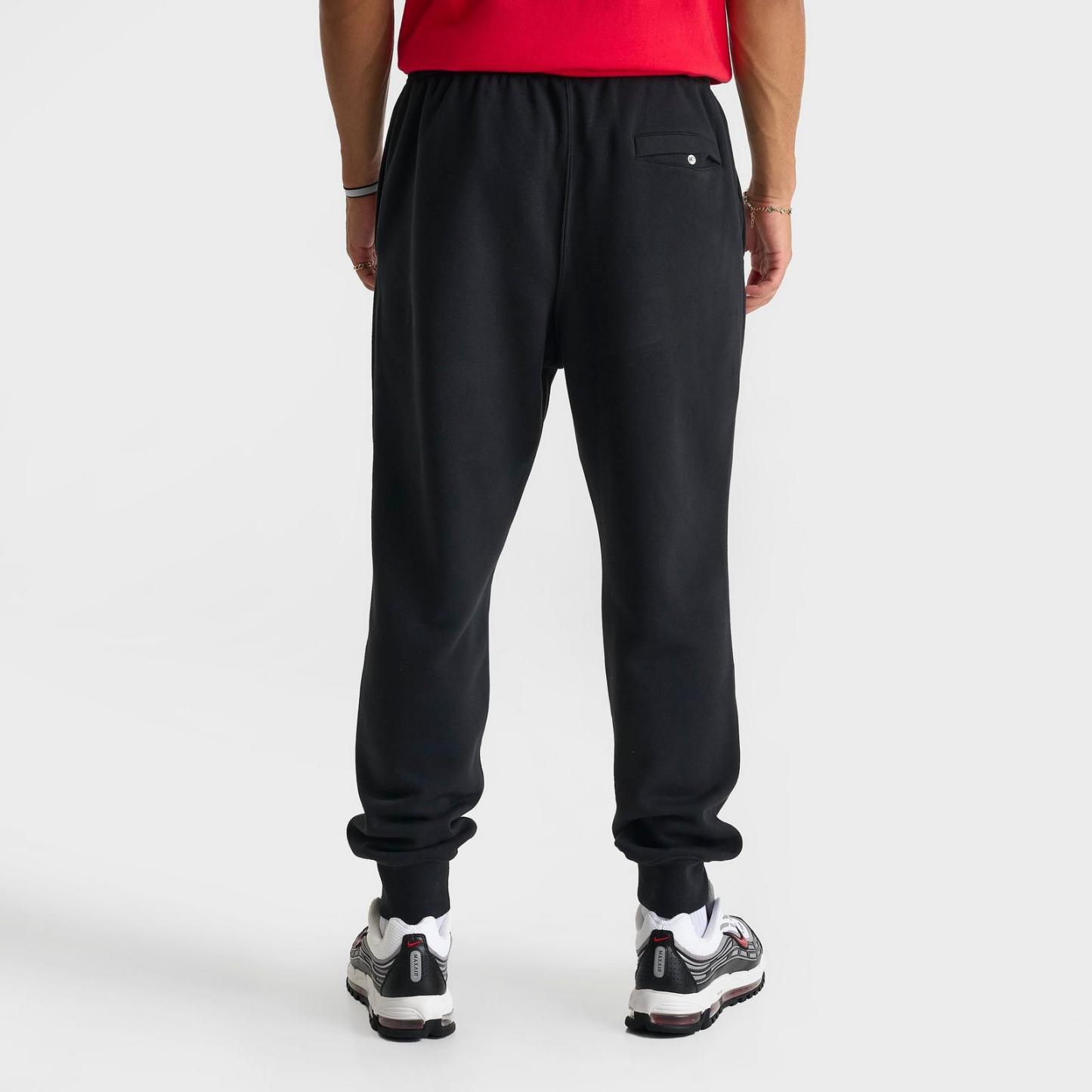 Men's Nike Club Fleece Premium Jogger Pants - Black/Black/White