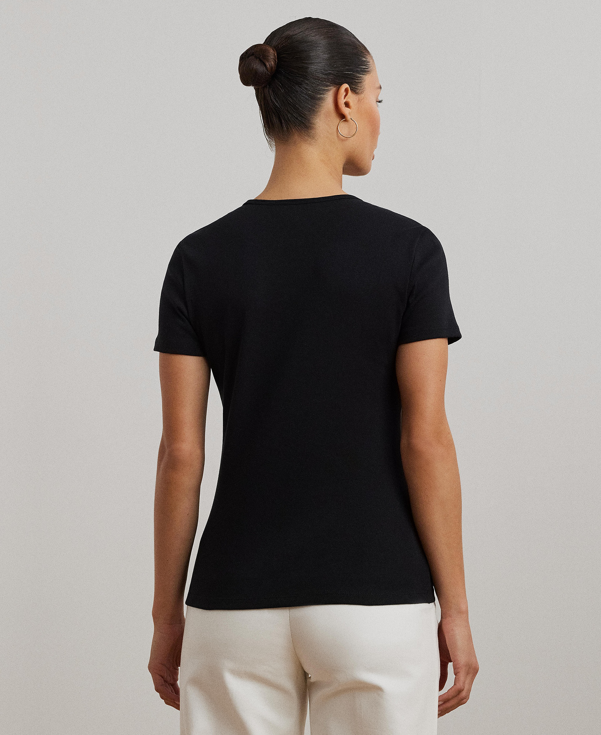 Lauren Ralph Lauren Stretch Knit T-Shirt - Polo Black