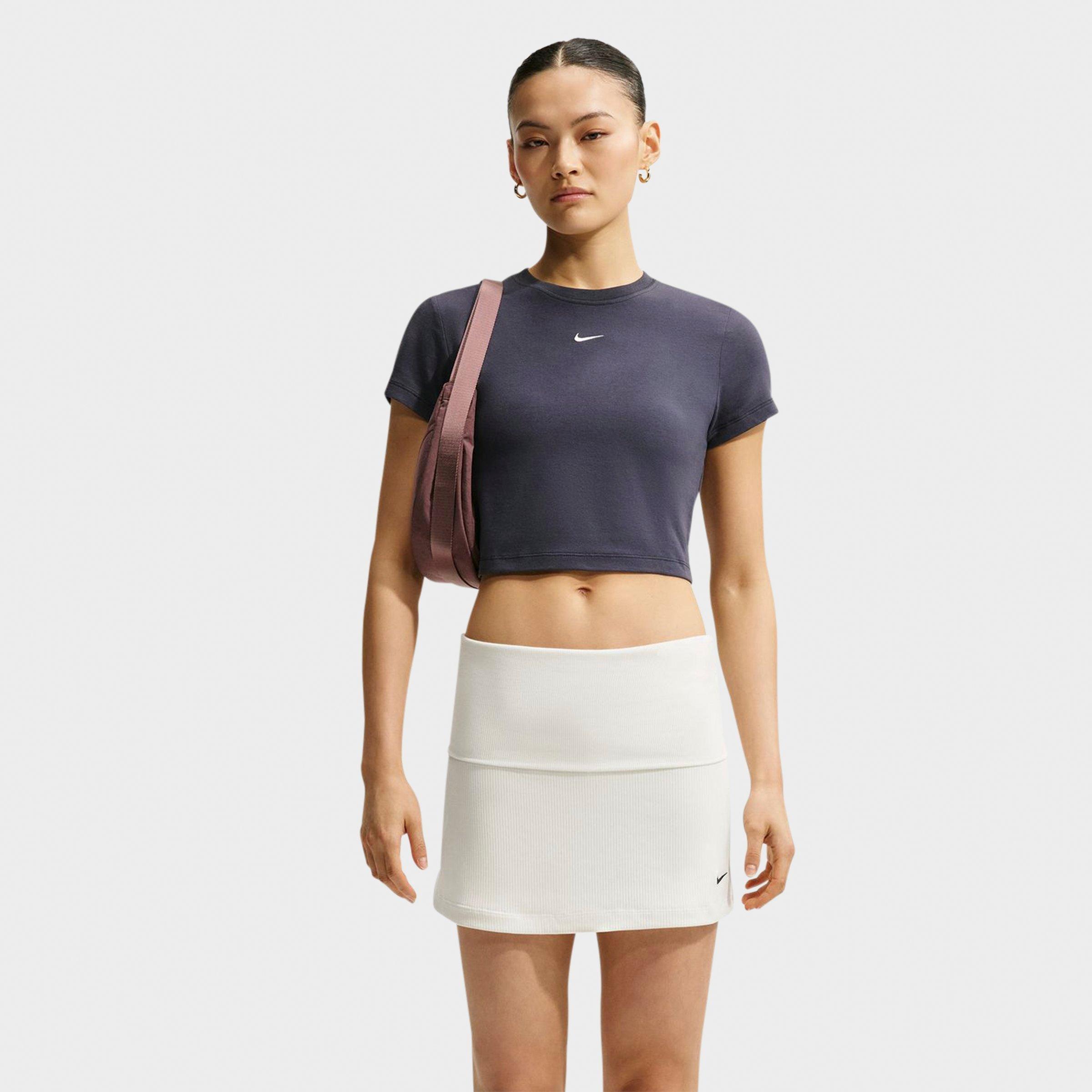 Women's Nithtke Sportswear Chill Knit Cropped T-Shirt - Gridiron/Sail