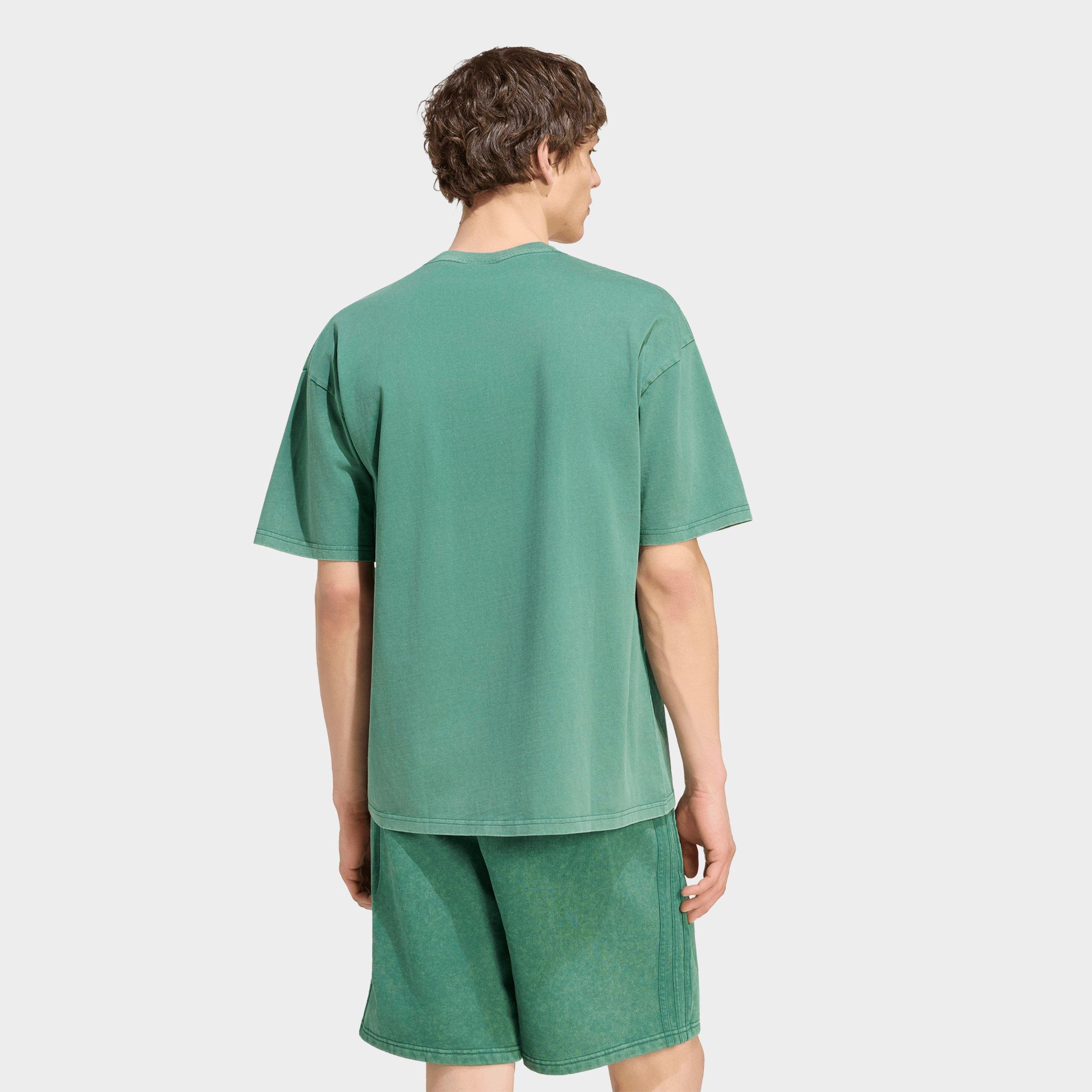 Men's adidas Originals Trefoil Essentials Washed Loose T-Shirt - Collegiate Green