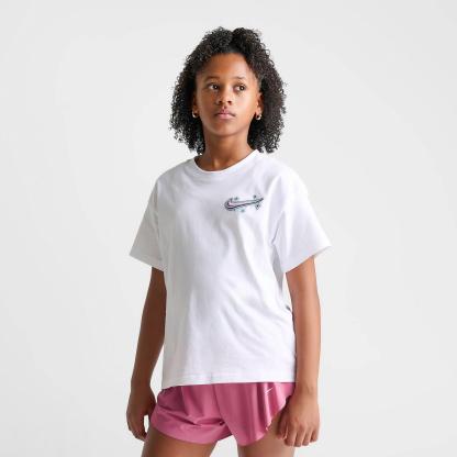 Girls' Big Kids' Nike Sportswear Doodle T-Shirt - White