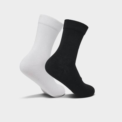adidas Originals Unisex Rhinestone High Quarter Socks (2-Pack) - Black/White - view 2