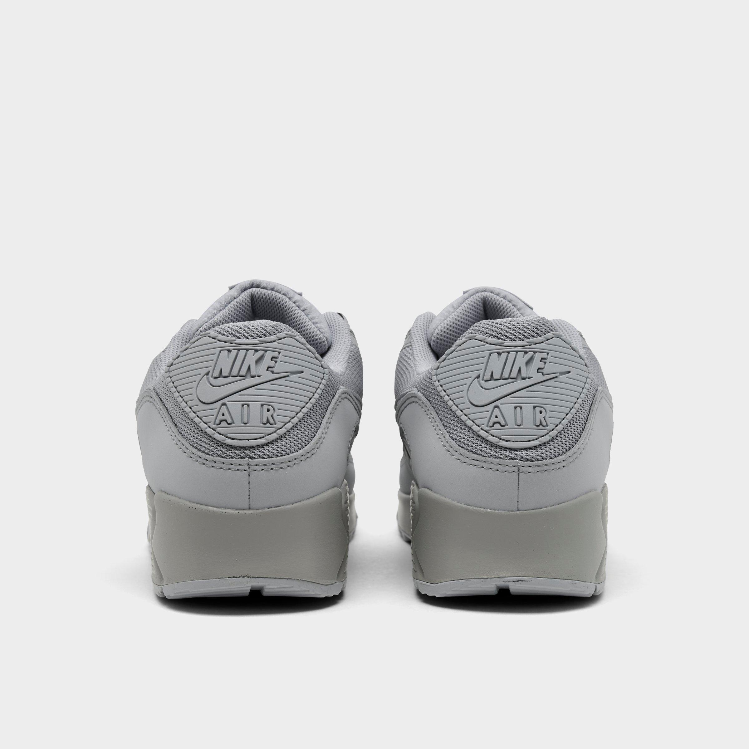 Men's Nithtke Air Max 90 Casual Shoes - Part 1 - Wolf Grey/Black/White/Black - Back view