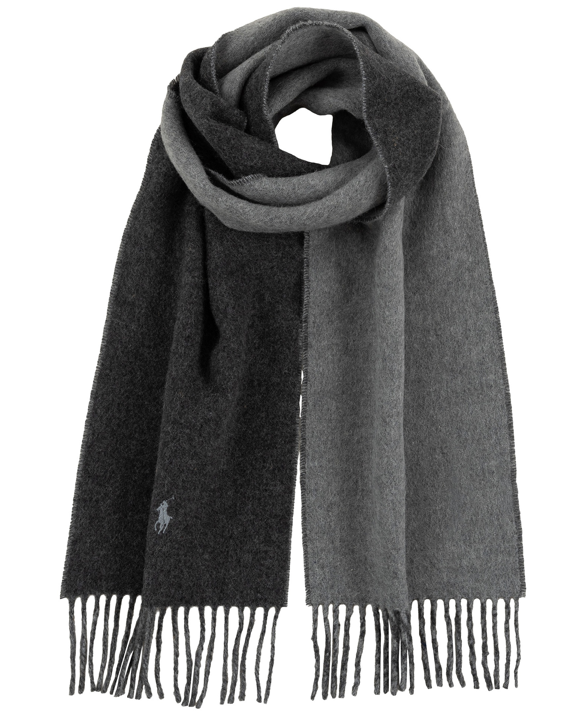 Polo Ralph Lauren Men's Classic Wool Blend Reversible Scarf - Gray Heather