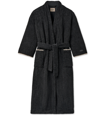 UGG® Women's Linet Fleece Long Robe - Black